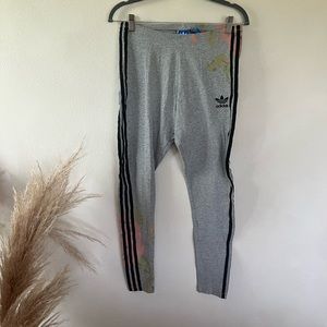 Adidas sweatpants with floral details